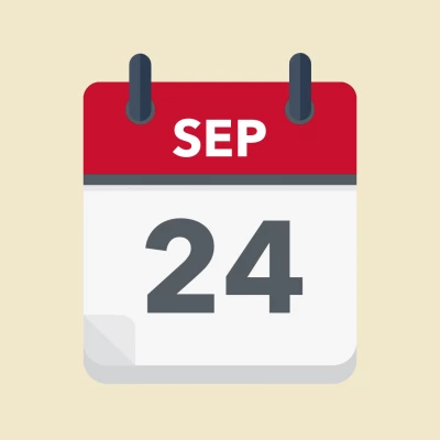 Calendar icon showing 24th September